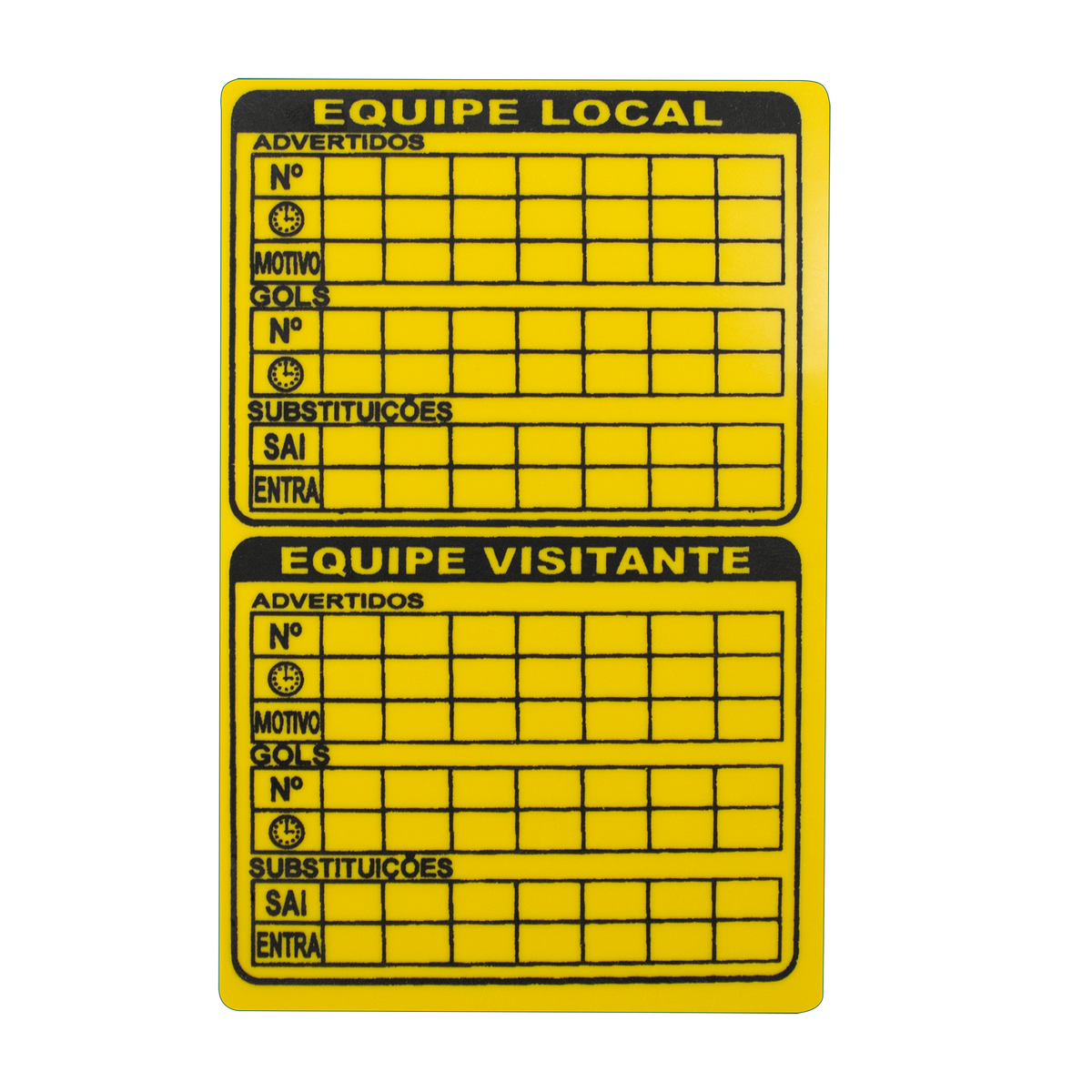 Cartão de árbitro oficial para futsal e futebol de salão Pista e Campo - cnj com 3 und