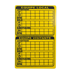 Cartão de árbitro oficial para futsal e futebol de salão Pista e Campo - cnj com 3 und