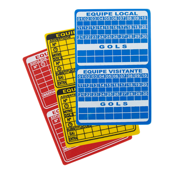 Cartão de árbitro oficial para futsal e futebol de salão Pista e Campo - cnj com 3 und