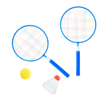 Kit de badminton infantil com 02 raquetes de aço, 01 volante e 01 bola de espuma Loire