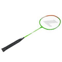 Kit Badminton 2 Raquetes de Aço e 3 Volantes de Nylon Loire - Laranja e Verde