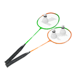 Kit de badminton com 02 raquetes de aço e 03 volantes - Loire