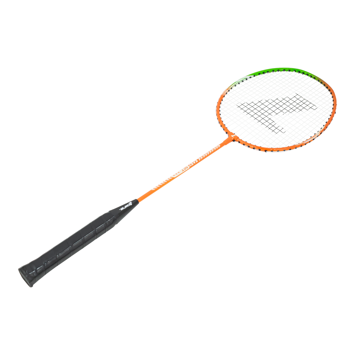 Kit Badminton 2 Raquetes de Aço e 3 Volantes de Nylon Loire - Laranja e Verde