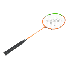 Kit Badminton 2 Raquetes de Aço e 3 Volantes de Nylon Loire - Laranja e Verde