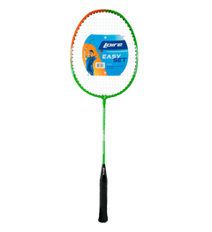Kit Badminton 2 Raquetes de Aço e 3 Volantes de Nylon Loire - Laranja e Verde