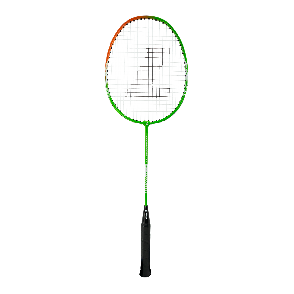 Kit Badminton 2 Raquetes de Aço e 3 Volantes de Nylon Loire - Laranja e Verde