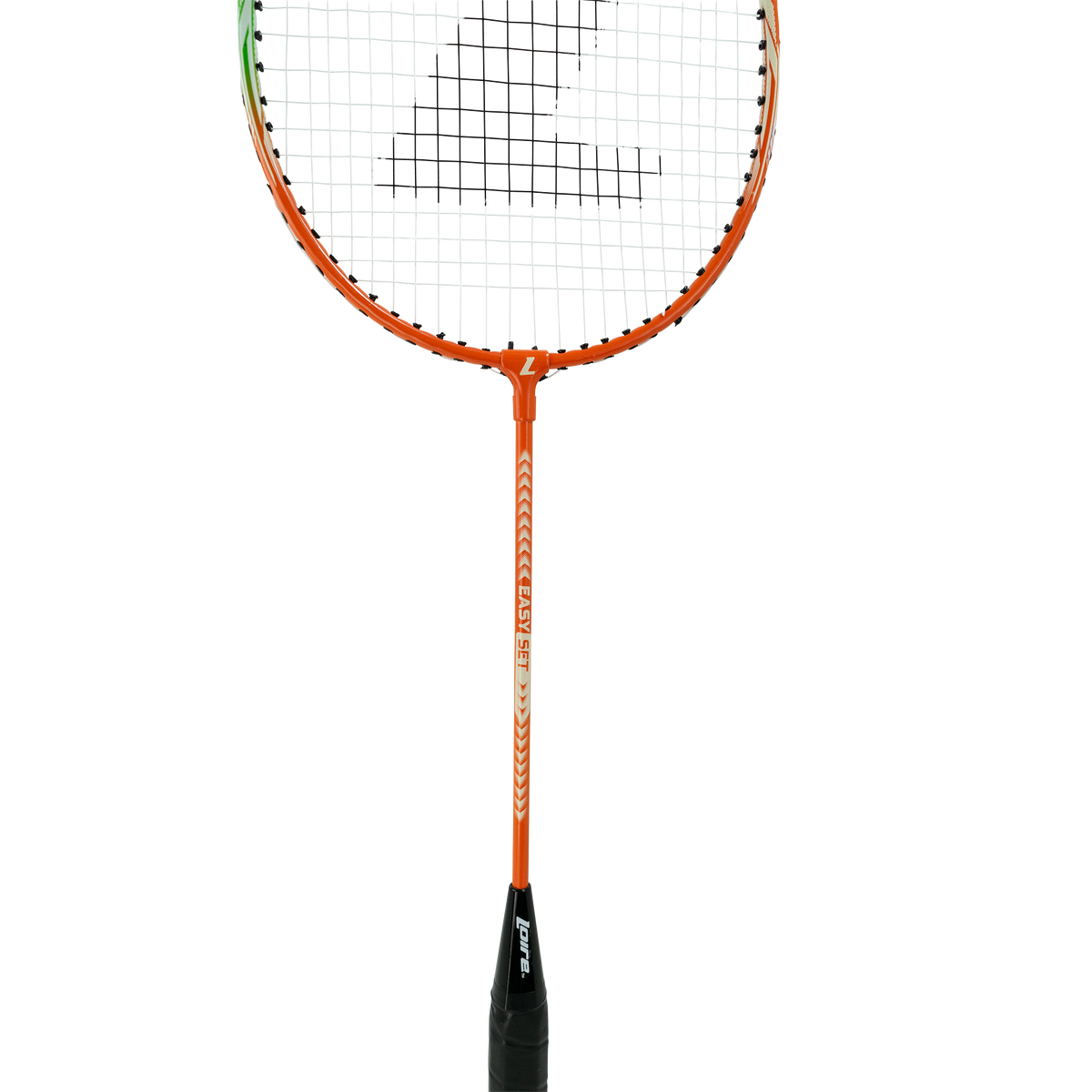 Kit Badminton 2 Raquetes de Aço e 3 Volantes de Nylon Loire - Laranja e Verde