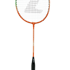 Kit Badminton 2 Raquetes de Aço e 3 Volantes de Nylon Loire - Laranja e Verde