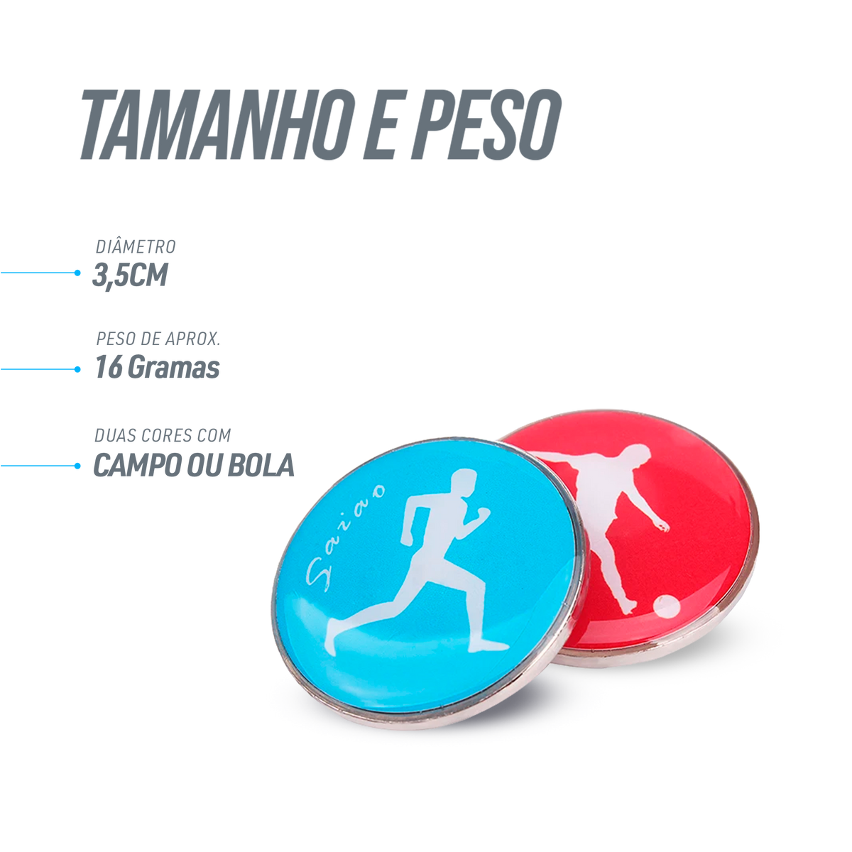 Moeda de árbitro de futebol para sorteio Pista e Campo