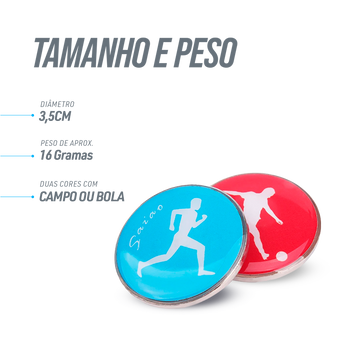 Moeda de árbitro de futebol para sorteio Pista e Campo