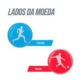 Moeda de árbitro de futebol para sorteio Pista e Campo