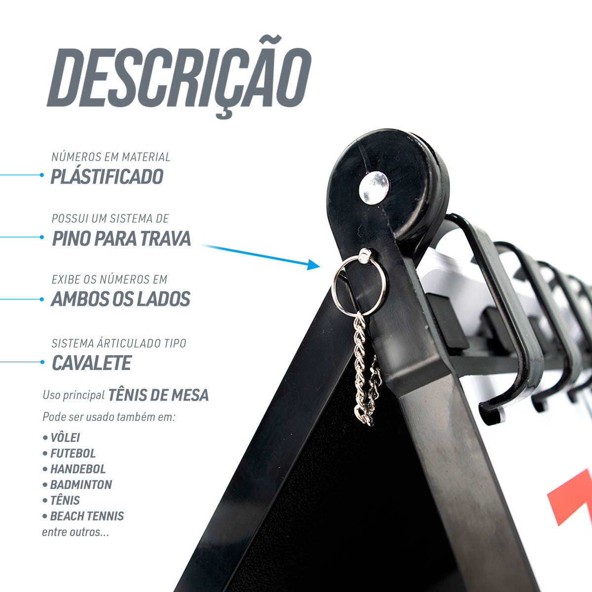 Placar Plástico até 9 Sets para Tênis de Mesa Jintai