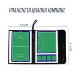 Prancheta tática magnética com caneta para treinamento de handebol Pista e Campo - Modelo pasta preta