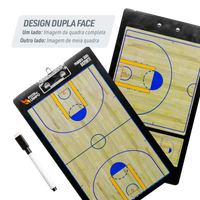Prancheta tática magnética dupla face com caneta para treinamento de Basquete Pista e Campo