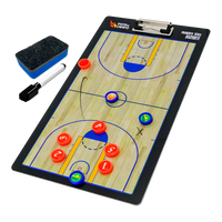 Prancheta tática magnética dupla face com caneta para treinamento de Basquete Pista e Campo