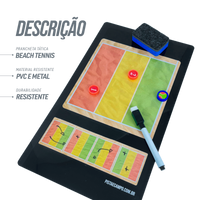 Prancheta tática magnética com caneta para treinamento de esportes de praia Pista e Campo