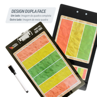 Prancheta tática magnética com caneta para treinamento de esportes de praia Pista e Campo