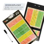 Prancheta tática magnética com caneta para treinamento de esportes de praia Pista e Campo