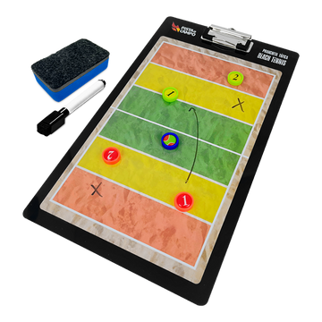 Prancheta tática magnética com caneta para treinamento de esportes de praia Pista e Campo