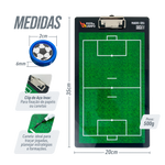 Prancheta tática magnética dupla face com caneta para treinamento de Futebol Society Pista e Campo