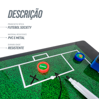 Prancheta tática magnética dupla face com caneta para treinamento de Futebol Society Pista e Campo