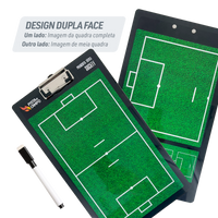 Prancheta tática magnética dupla face com caneta para treinamento de Futebol Society Pista e Campo