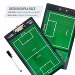 Prancheta tática magnética dupla face com caneta para treinamento de Futebol Society Pista e Campo