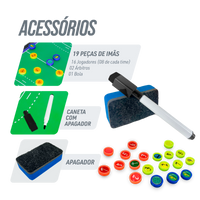 Prancheta tática magnética dupla face com caneta para treinamento de Handebol Pista e Campo