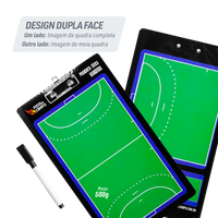Prancheta tática magnética dupla face com caneta para treinamento de Handebol Pista e Campo