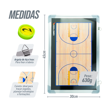 Quadro Tático de Basquete Magnético Velden