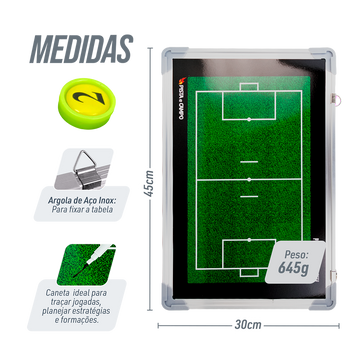 Quadro Tático de Futebol Society Magnético Velden