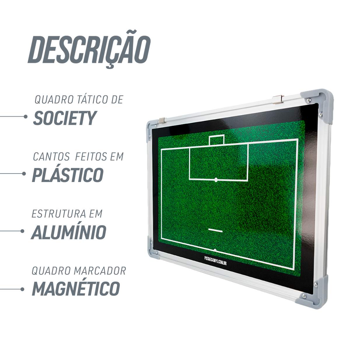 Quadro Tático de Futebol Society Magnético Velden