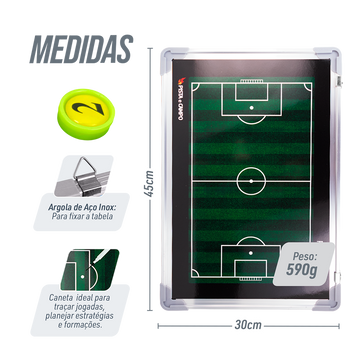 Quadro Tático de Futebol Magnético Velden