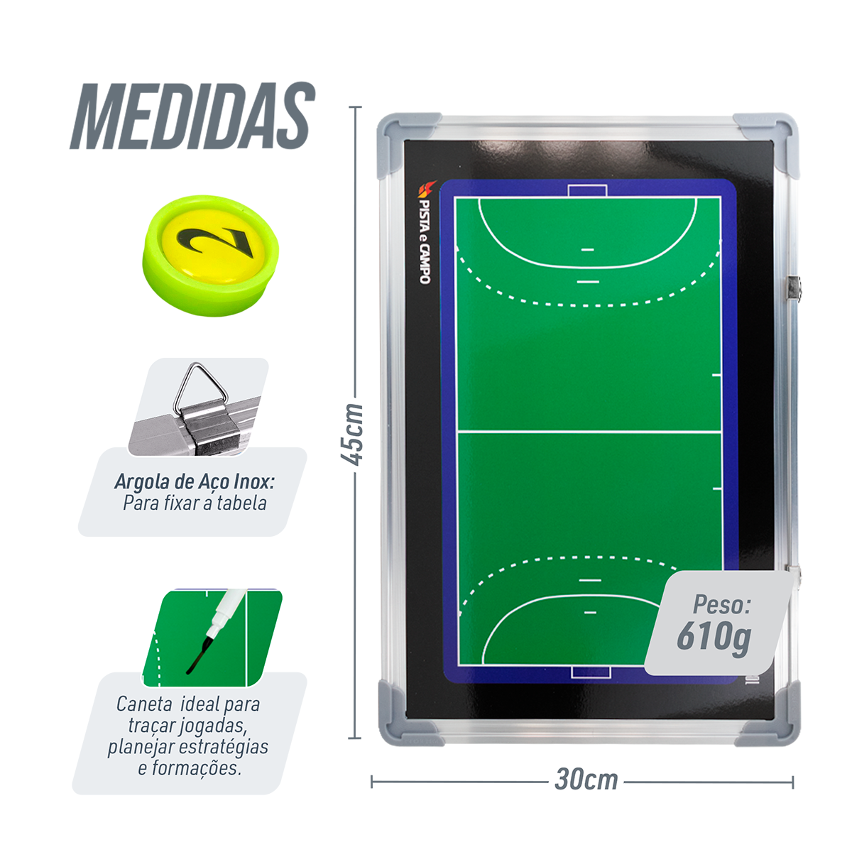 Quadro Tático de Handebol Magnético Velden
