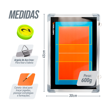 Quadro Tático de Voleibol Magnético Velden