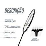 Raquete de badminton com fibra de carbono premium Loire Pista e Campo