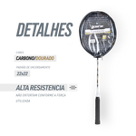 Raquete de badminton com fibra de carbono premium Loire Pista e Campo