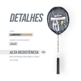 Raquete de Badminton Fibra de Carbono Isométrica Loire
