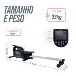 Simulador de remo Indoor a base de água Water Rower Alumínio Pista e Campo