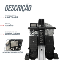 Simulador de remo Indoor a base de água Water Rower Alumínio Pista e Campo