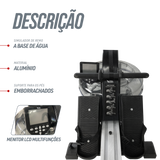 Simulador de remo Indoor a base de água Water Rower Alumínio Pista e Campo