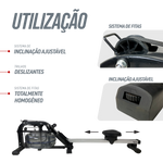Simulador de remo Indoor a base de água Water Rower Alumínio Pista e Campo