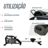Simulador de remo Indoor a base de água Water Rower Alumínio Pista e Campo