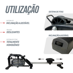 Simulador de remo Indoor a base de água Water Rower Alumínio Pista e Campo