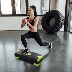 Step de Ginástica Aeróbica Ajustável 2 Alturas Pista e Campo