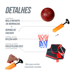 Tabela de basquete infantil móvel com poste, tabela e aro Pista e Campo