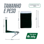 Kit Rede de Tênis de Mesa Pista e Campo - Suporte Jacaré e Régua