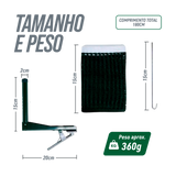 Kit Rede de Tênis de Mesa Pista e Campo - Suporte Jacaré e Régua
