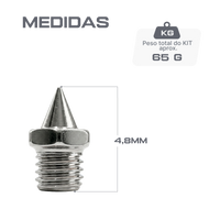 Pregos de Atletismo 4,8mm Pirâmide Hexagonal Pista e Campo