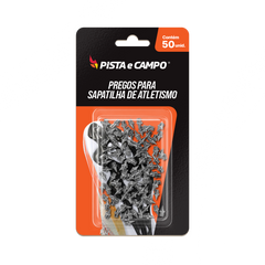 50 Pregos para Sapatilha de Atletismo 6,4mm Pirâmide Hexagonal Pista e Campo